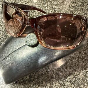 Jimmy Crystal checkerboard Italy Swarovski crystal Brown Sunglasses